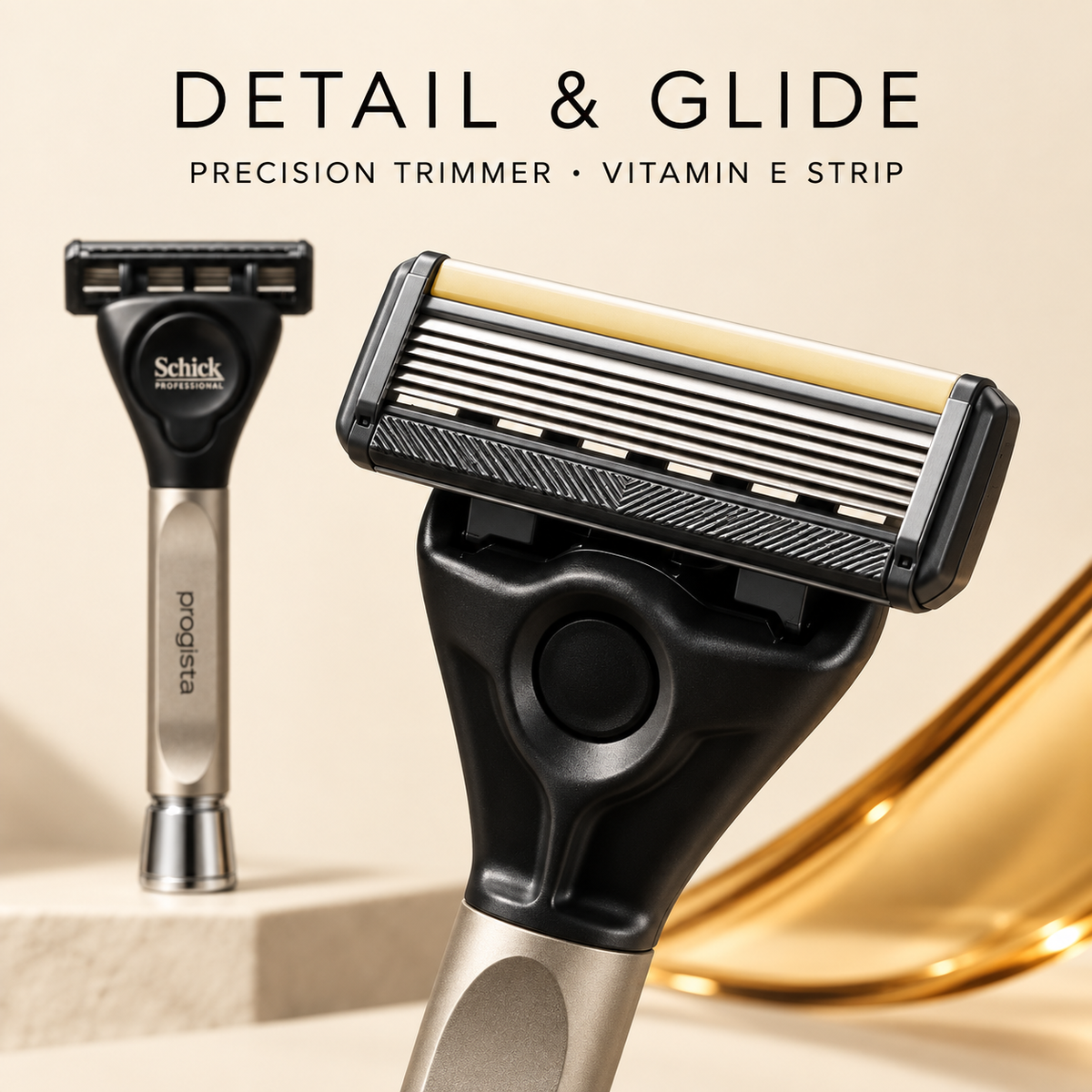 progista precision trimmer and Vitamin E strip