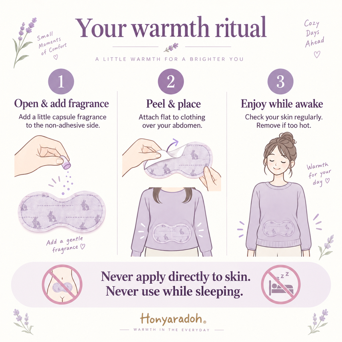 How to use scented belly warmers safely