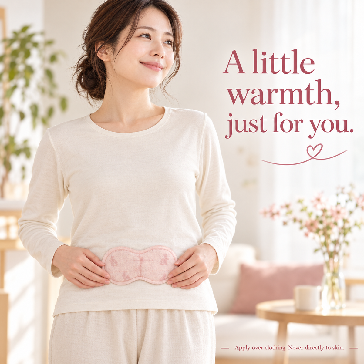 Belly warmer worn over clothing