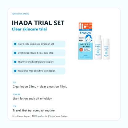 IHADA Clear Skincare Trial Set overview card