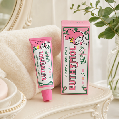 EUTHYMOL White Pink My Melody toothpaste and matching package