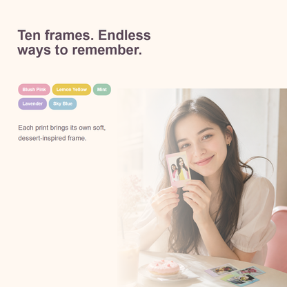 Pastel Macaron instant photo frames