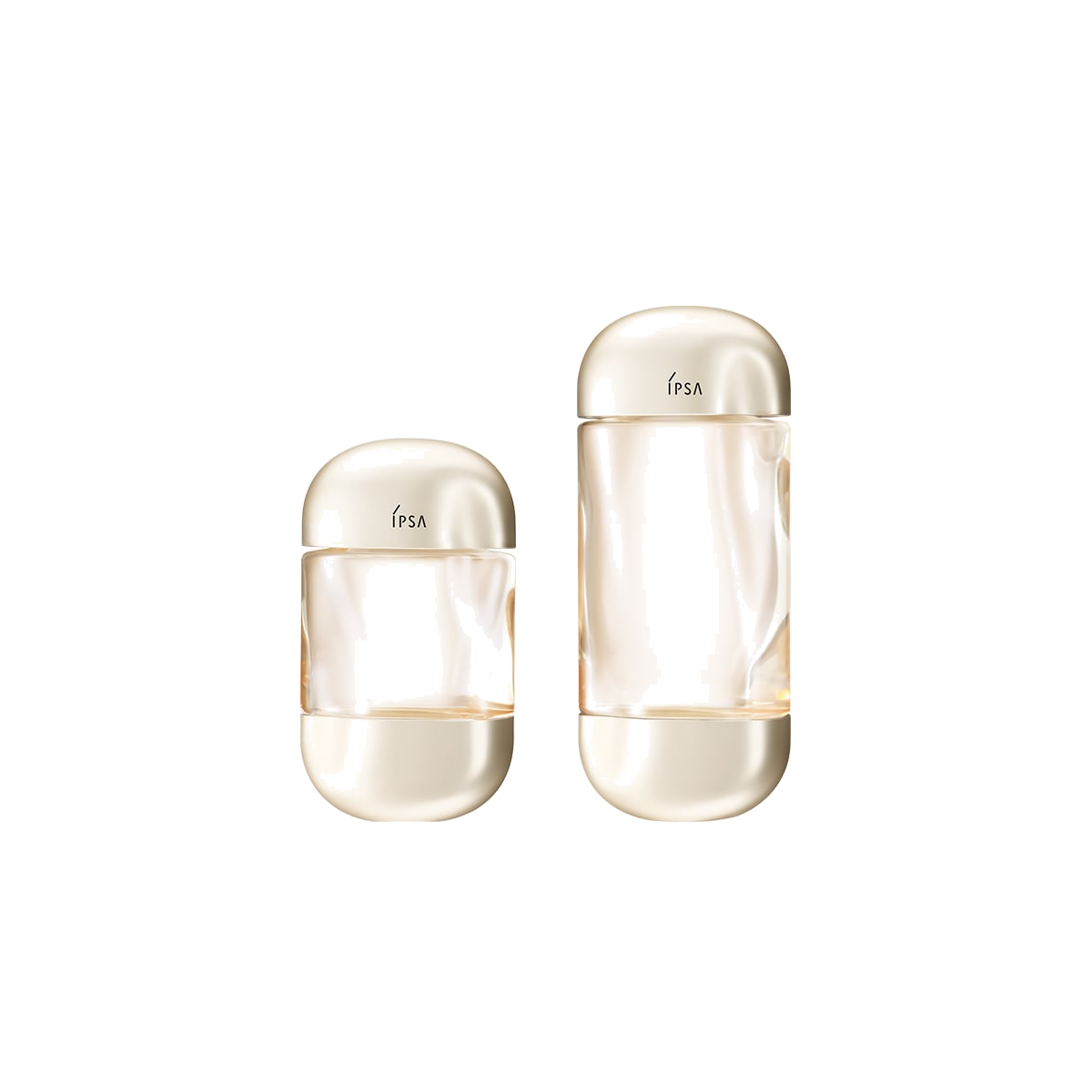 IPSA The Time R Aqua e 100mL and 200mL bottles on white background
