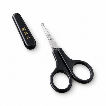 KAI Seki Magoroku HC3539 thin-blade safety scissors with protective cap