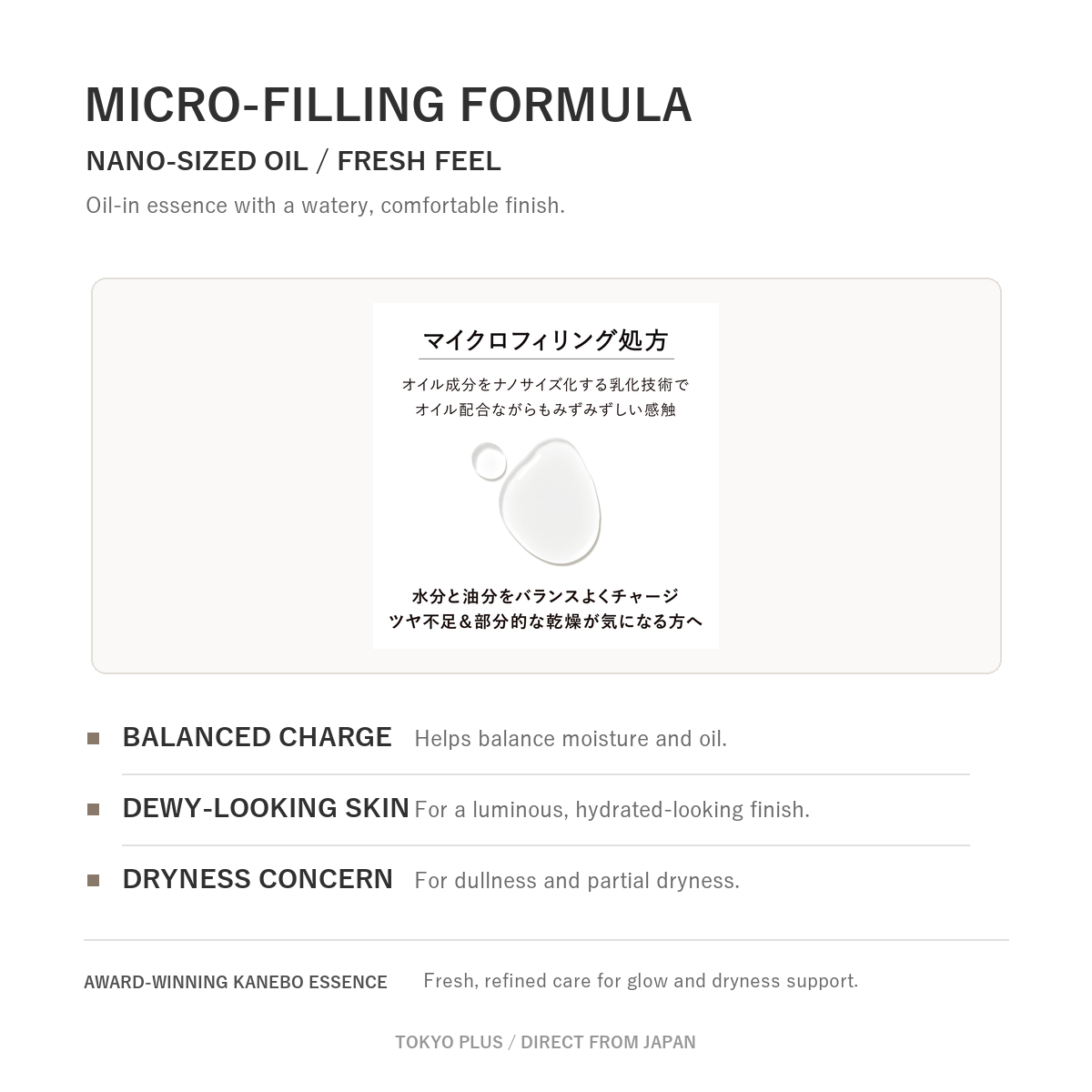 KANEBO On Skin Essence F micro-filling formula image
