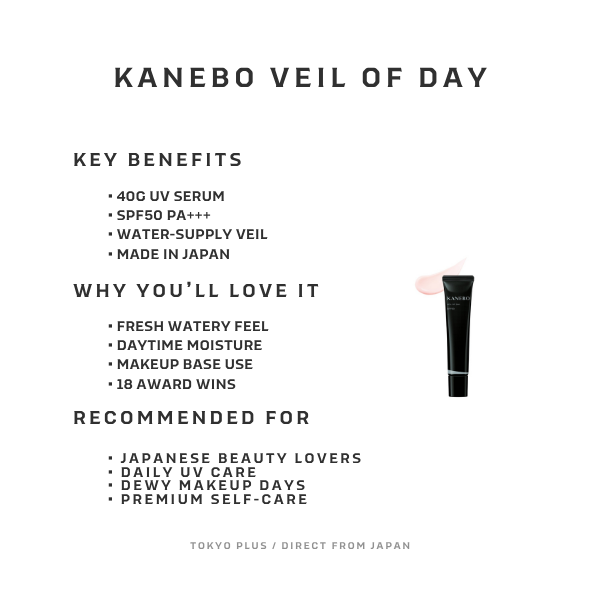 KANEBO Veil of Day key benefits from Tokyo Plus