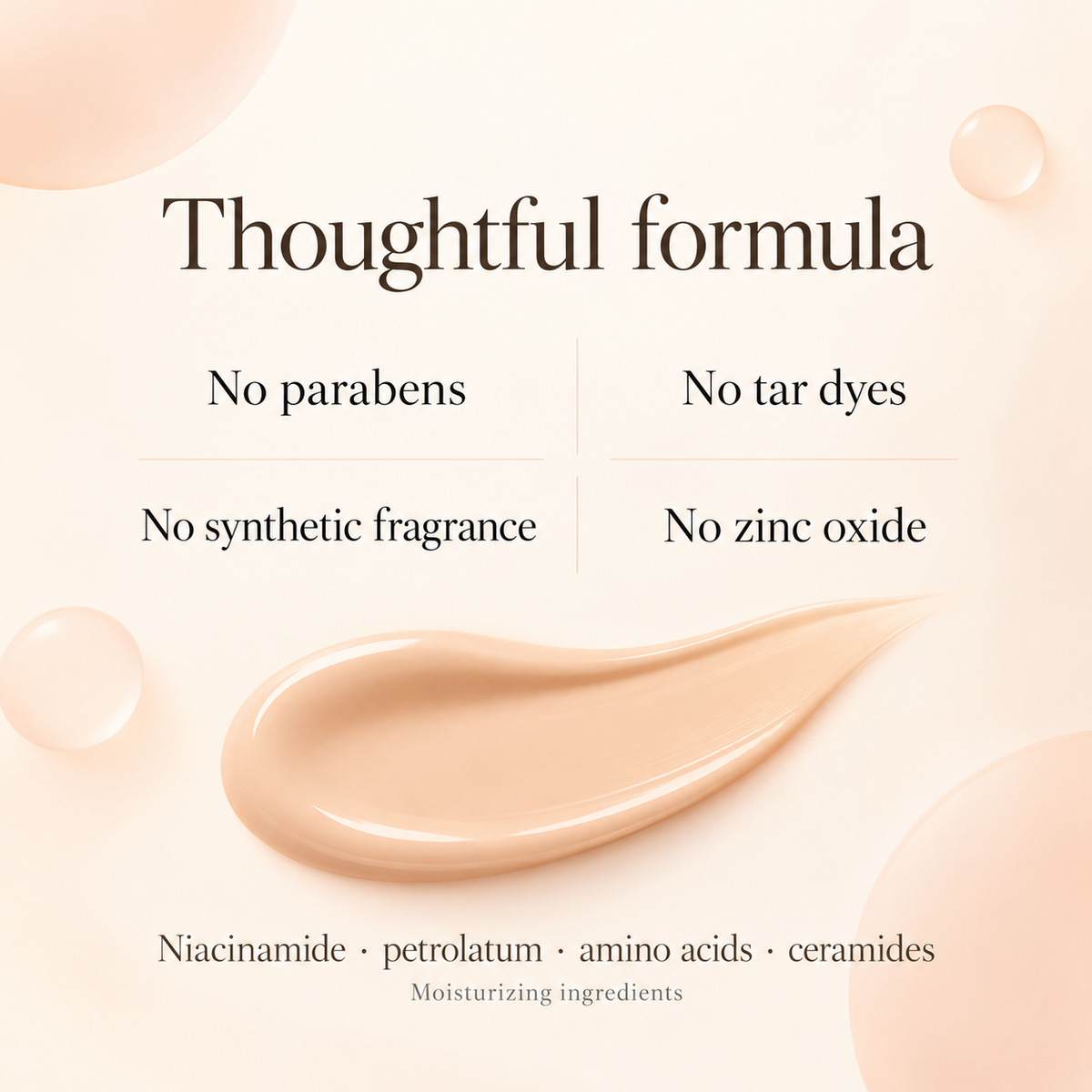 KANSOSAN moisturizing ingredients and four free formula