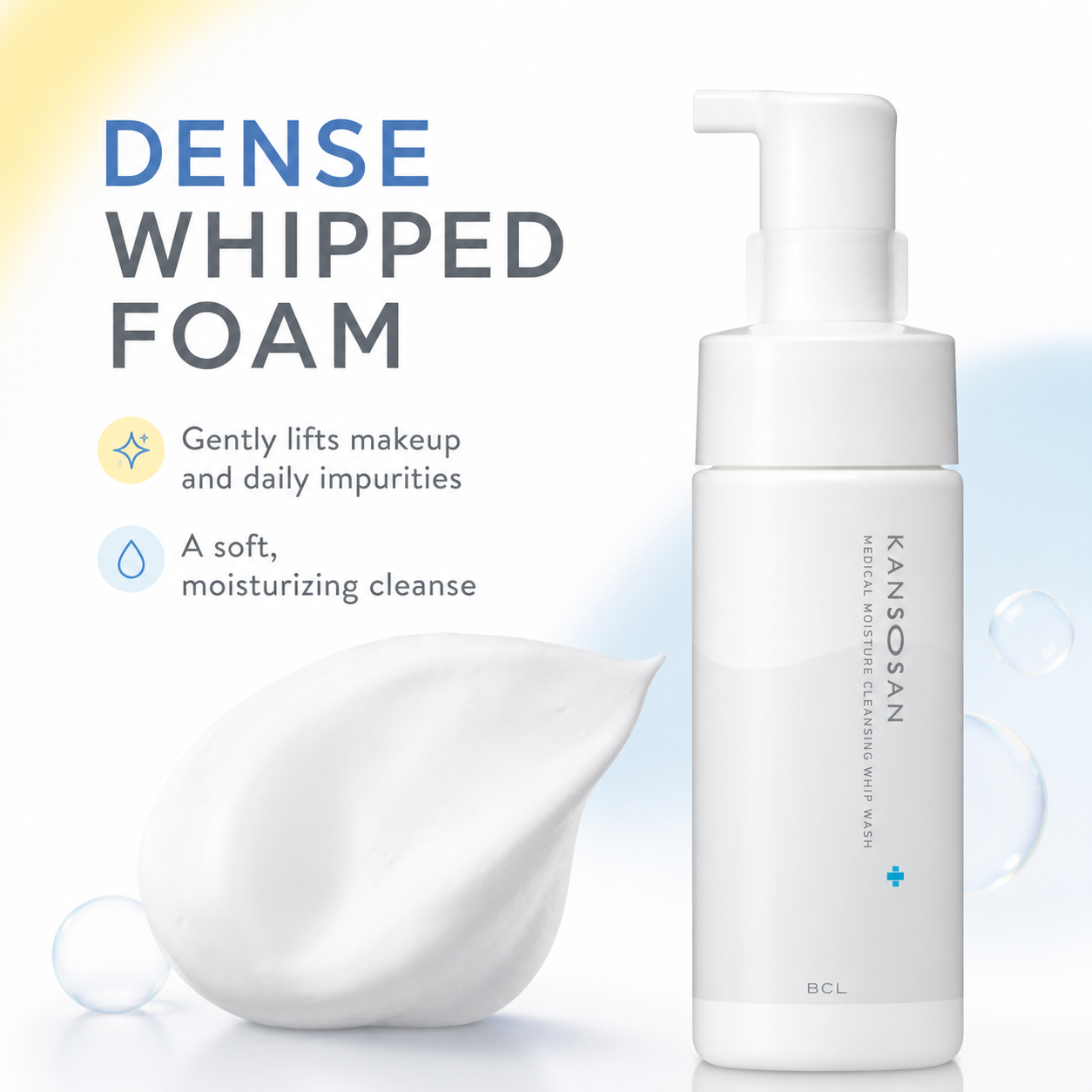 KANSOSAN dense whipped foam cleanser