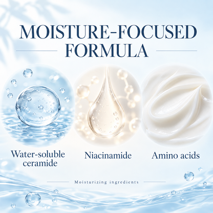 Water-soluble ceramide, niacinamide and amino acids