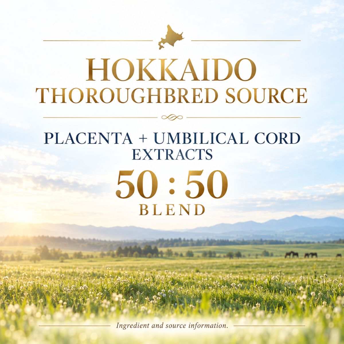Hokkaido Thoroughbred placenta and umbilical cord extract blend