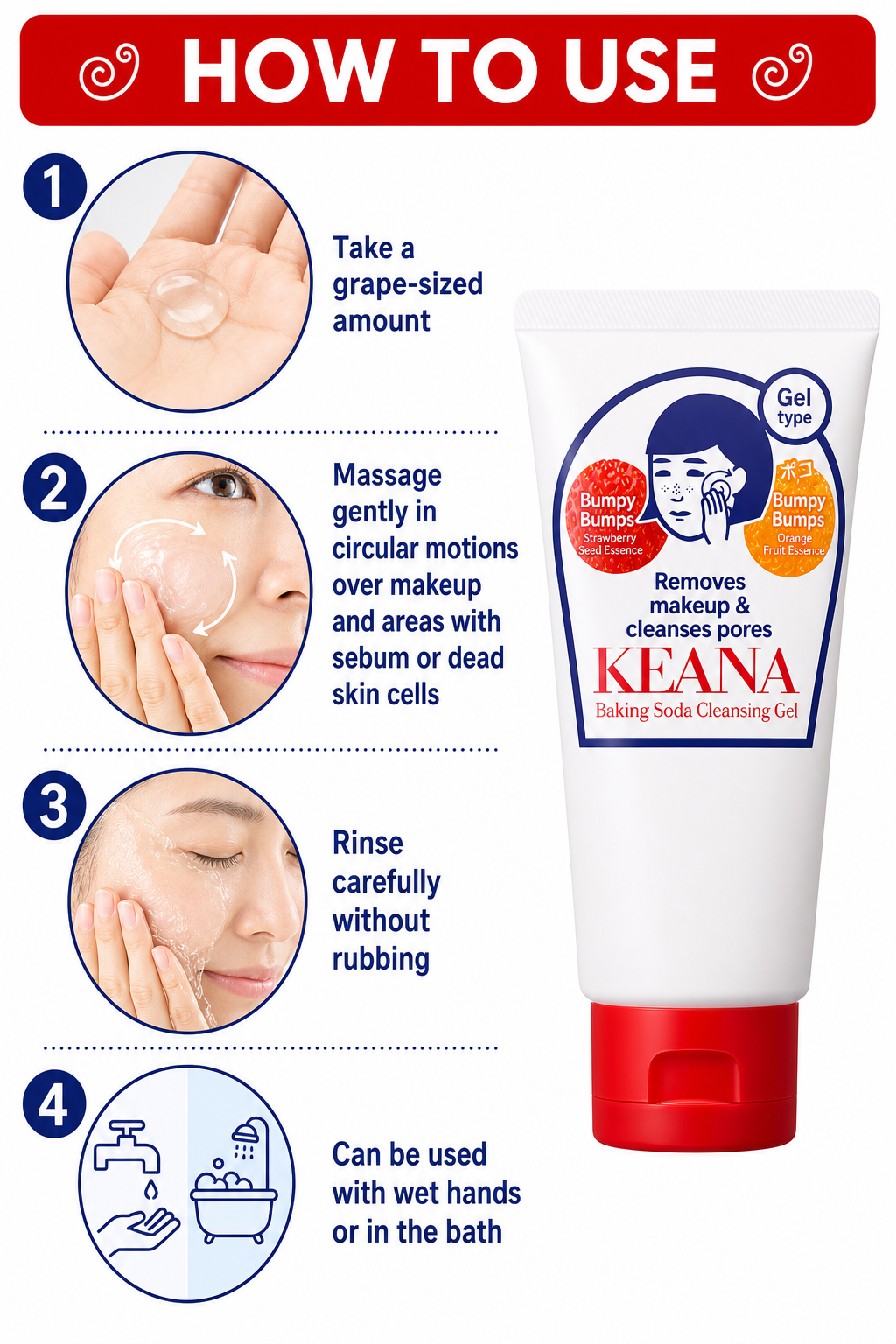 English cleansing gel how to use image