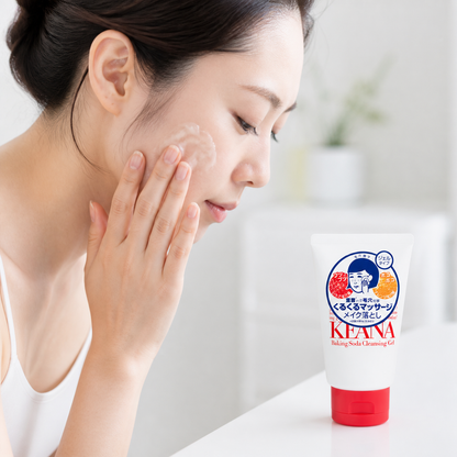 Model using Keana Nadeshiko Baking Soda Cleansing Gel