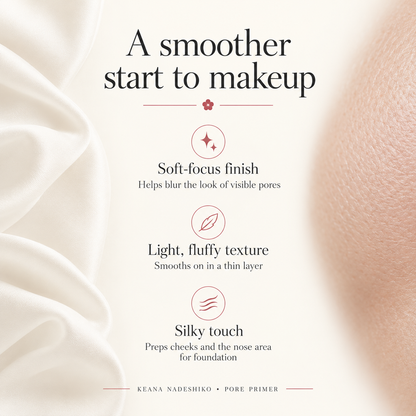 Pore-blurring makeup finish and light fluffy texture