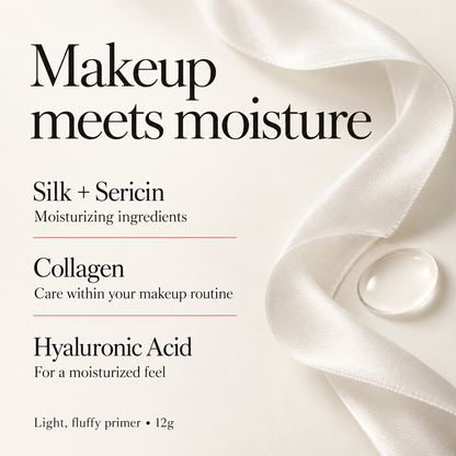 Silk, sericin, collagen and hyaluronic acid moisturizing ingredients