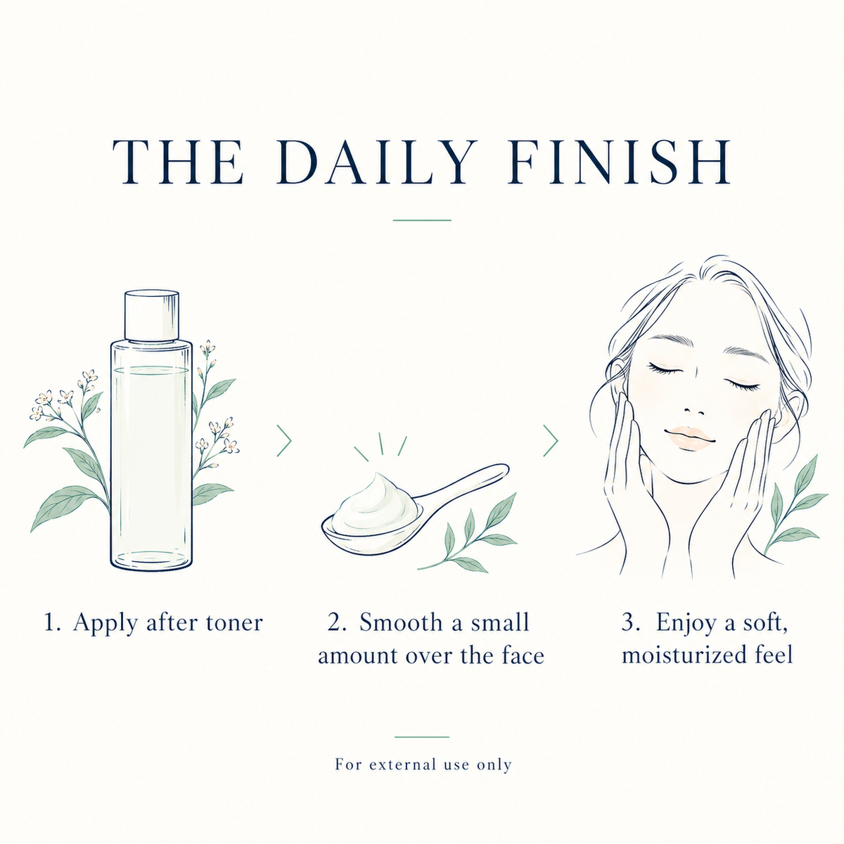 How to apply Rice Cream after toner