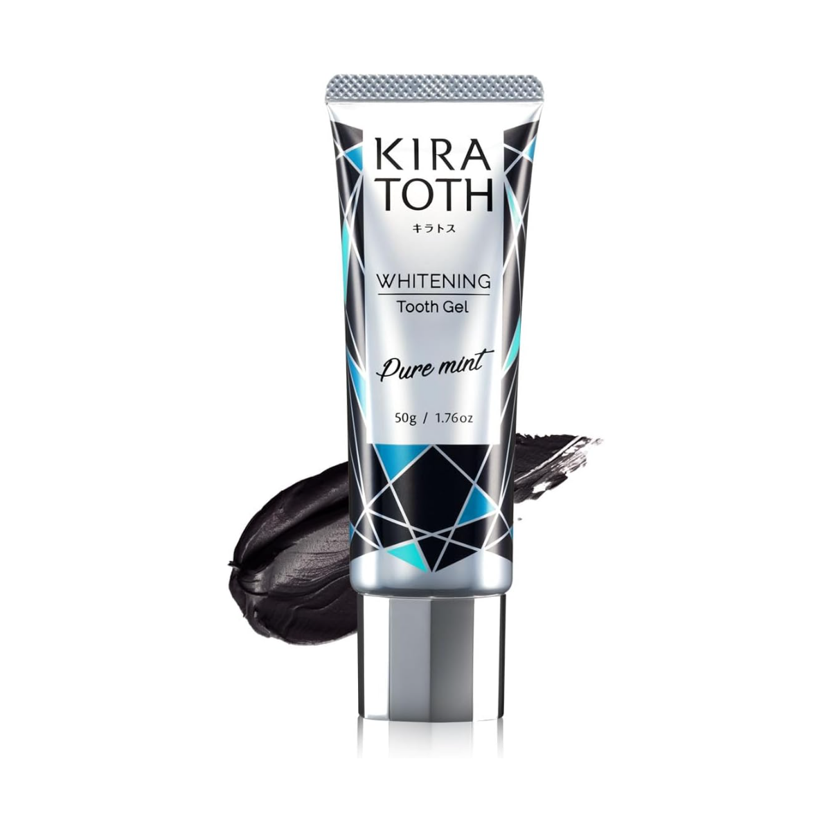 KIRATOTH Enzyme Charcoal Whitening Toothpaste 50g on white background