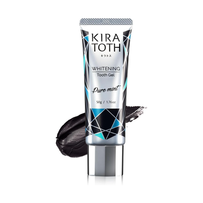 KIRATOTH Enzyme Charcoal Whitening Toothpaste 50g on white background