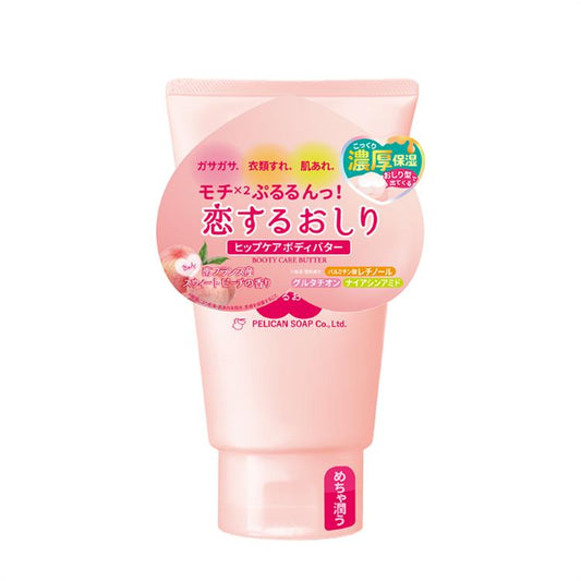 Koi Suru Oshiri Hip Care Body Butter 100g pink retail tube with peach-shaped label