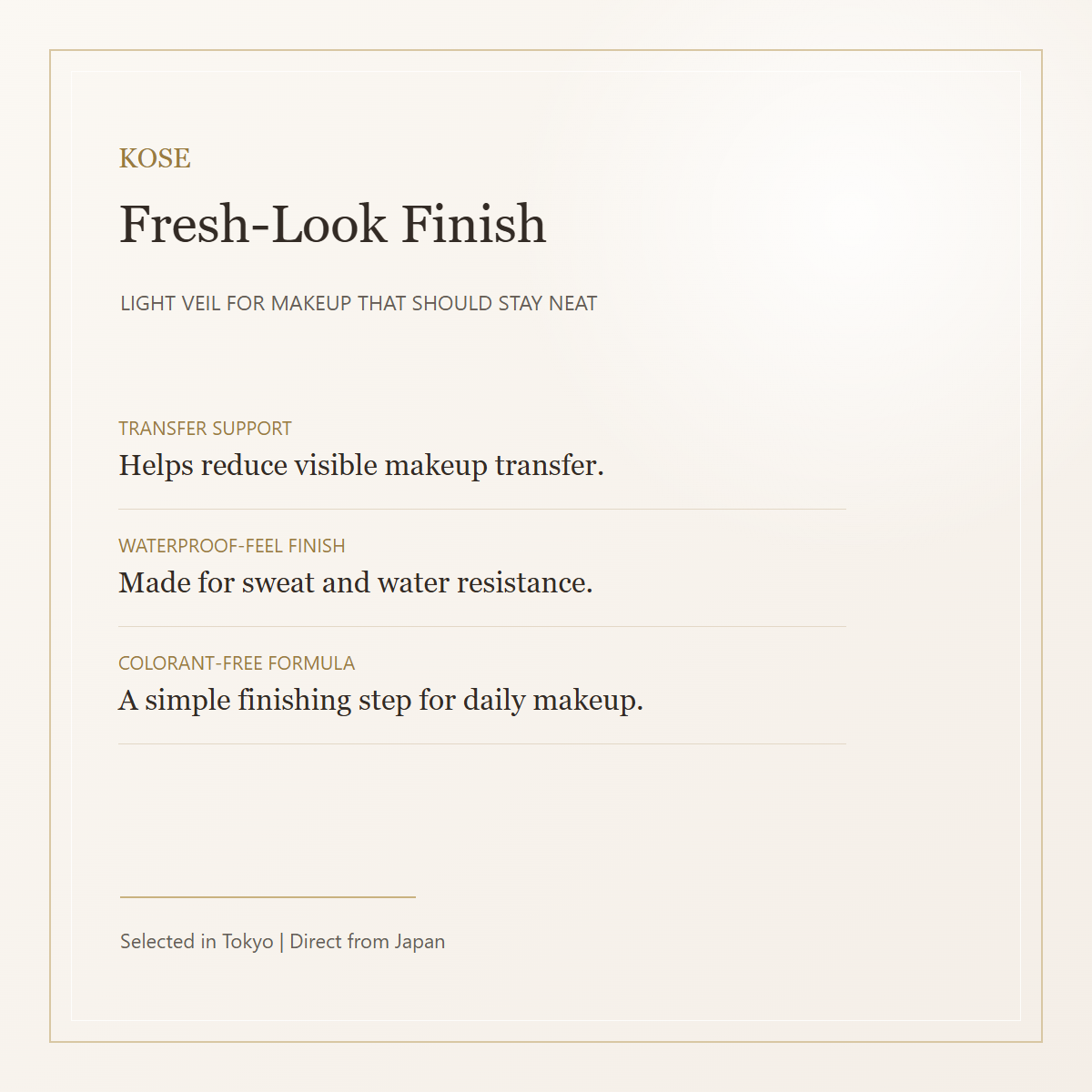 KOSE Make Keep Mist EX Plus fresh look finish features elegant gallery image