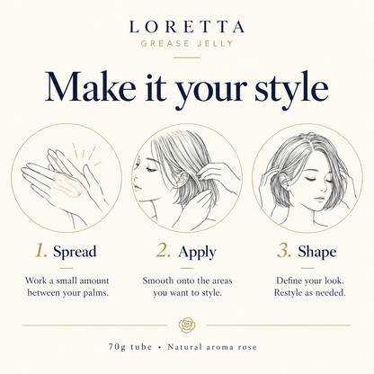 Three steps for styling with Loretta Grease Jelly