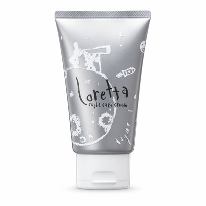 Loretta Night Care Cream 120g silver tube on white