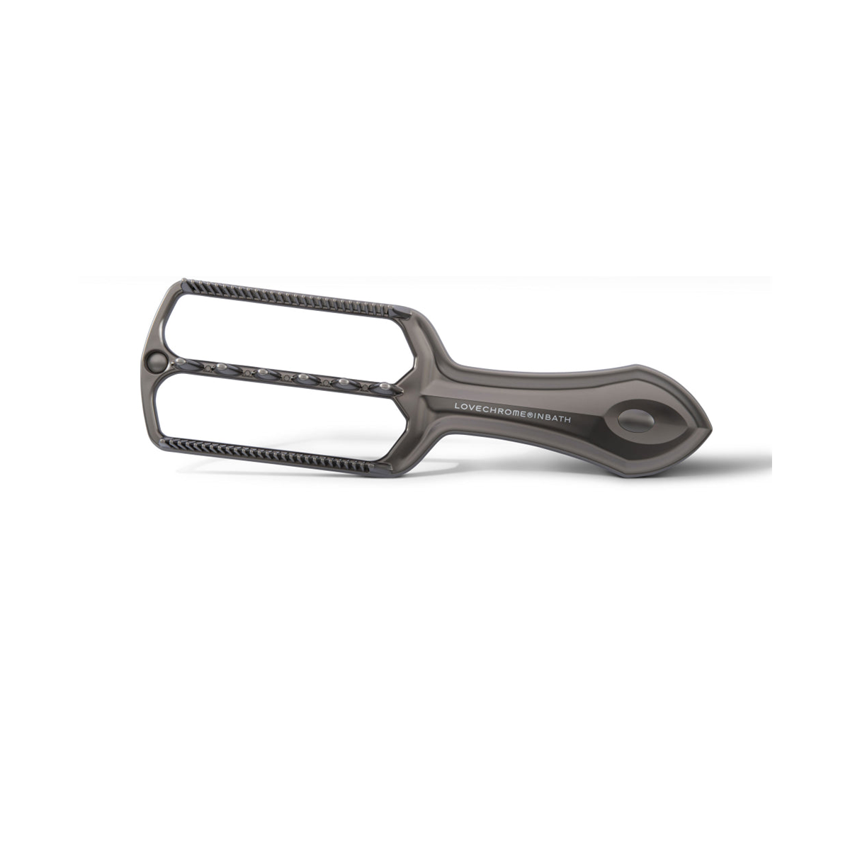 LOVE CHROME INBATH Paddle Comb Premium Black top white product image