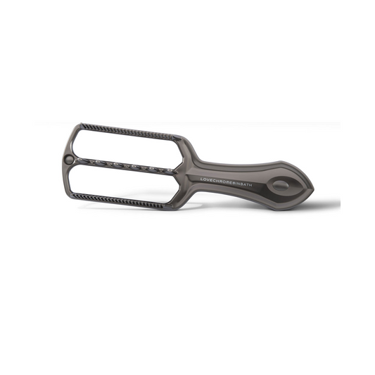 LOVE CHROME INBATH Paddle Comb Premium Black top white product image
