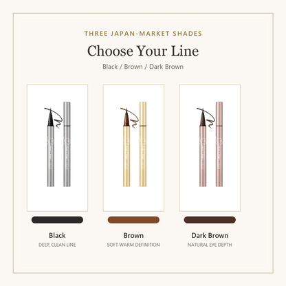 Love Liner Liquid Black Brown Dark Brown shade guide