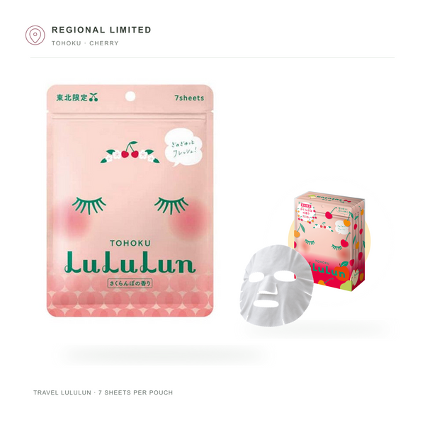 Tohoku LuLuLun Cherry single pouch, sheet mask and box; choose one pouch or box