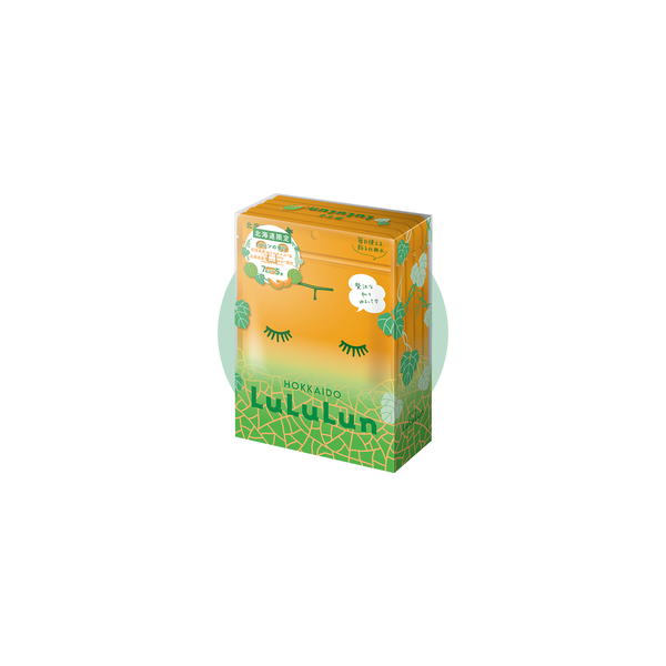 LuLuLun Hokkaido Melon Face Mask package on white background