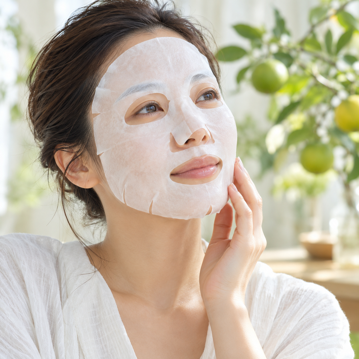 Oita LuLuLun Kabosu illustrative model with sheet mask