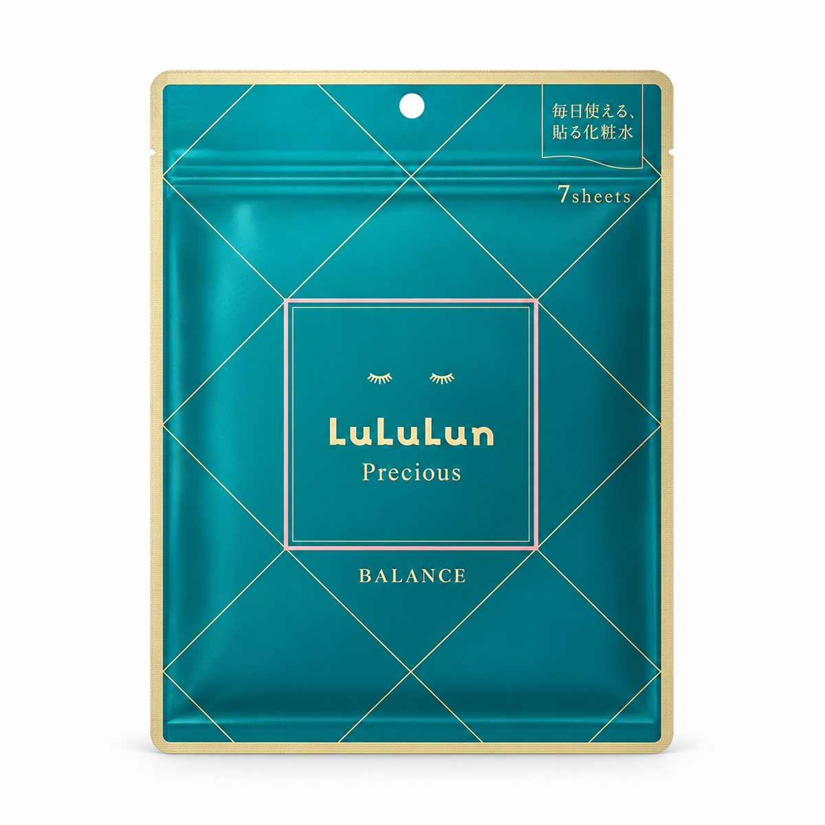 LuLuLun Precious GREEN Glow Up 7-sheet pouch on white