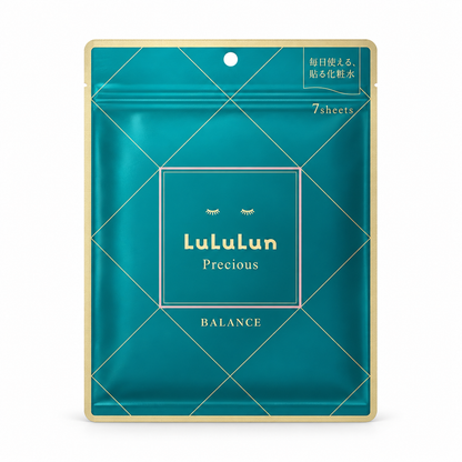 LuLuLun Precious GREEN Glow Up 7-sheet pouch on white