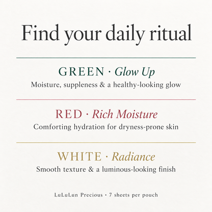 LuLuLun Precious GREEN RED WHITE benefit comparison
