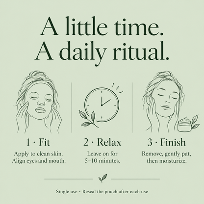 How to use a sheet mask for 5 to 10 minutes