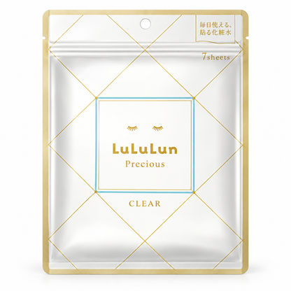LuLuLun Precious WHITE Radiance 7-sheet pouch on white