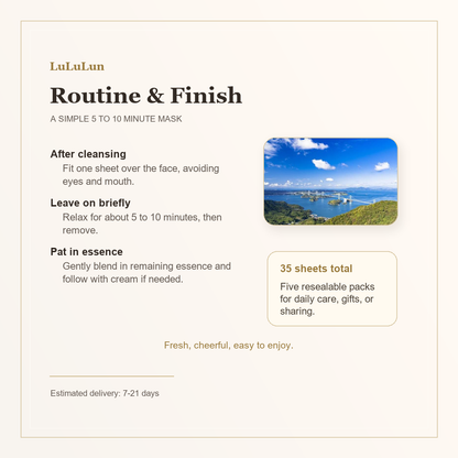 LuLuLun Setouchi Lemon Sheet Mask routine and how to use image