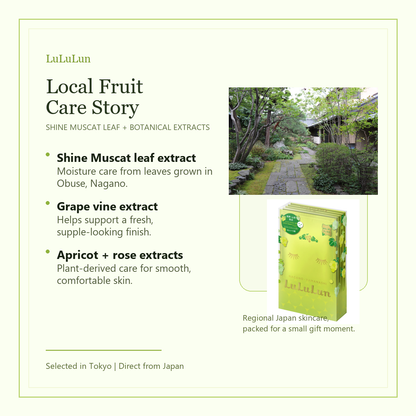LuLuLun Shine Muscat Face Mask local fruit care story