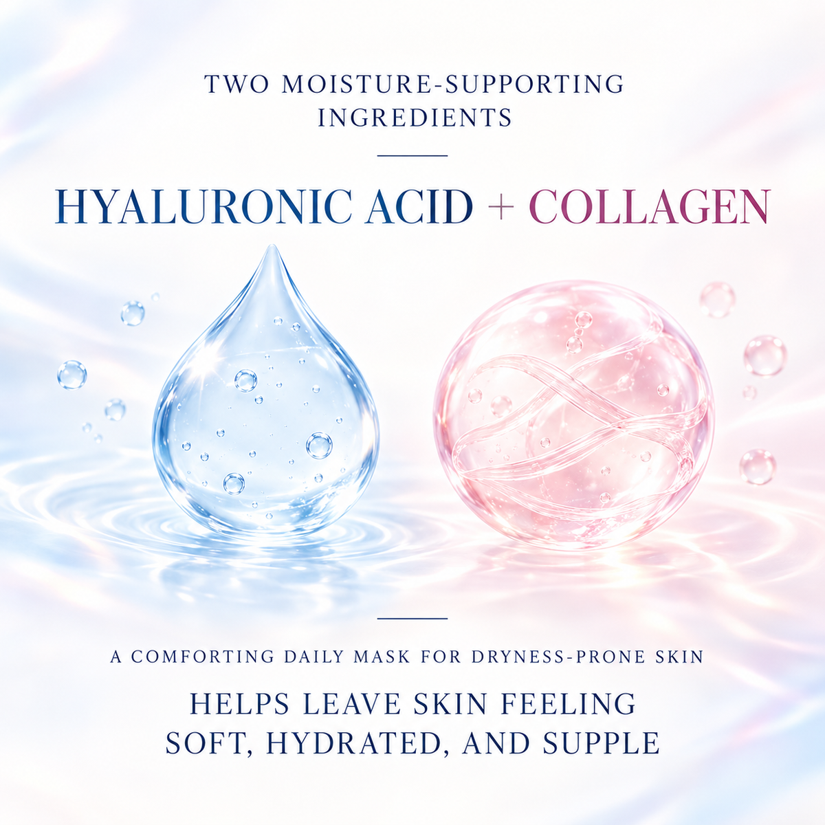 Hyaluronic acid and collagen ingredient visual