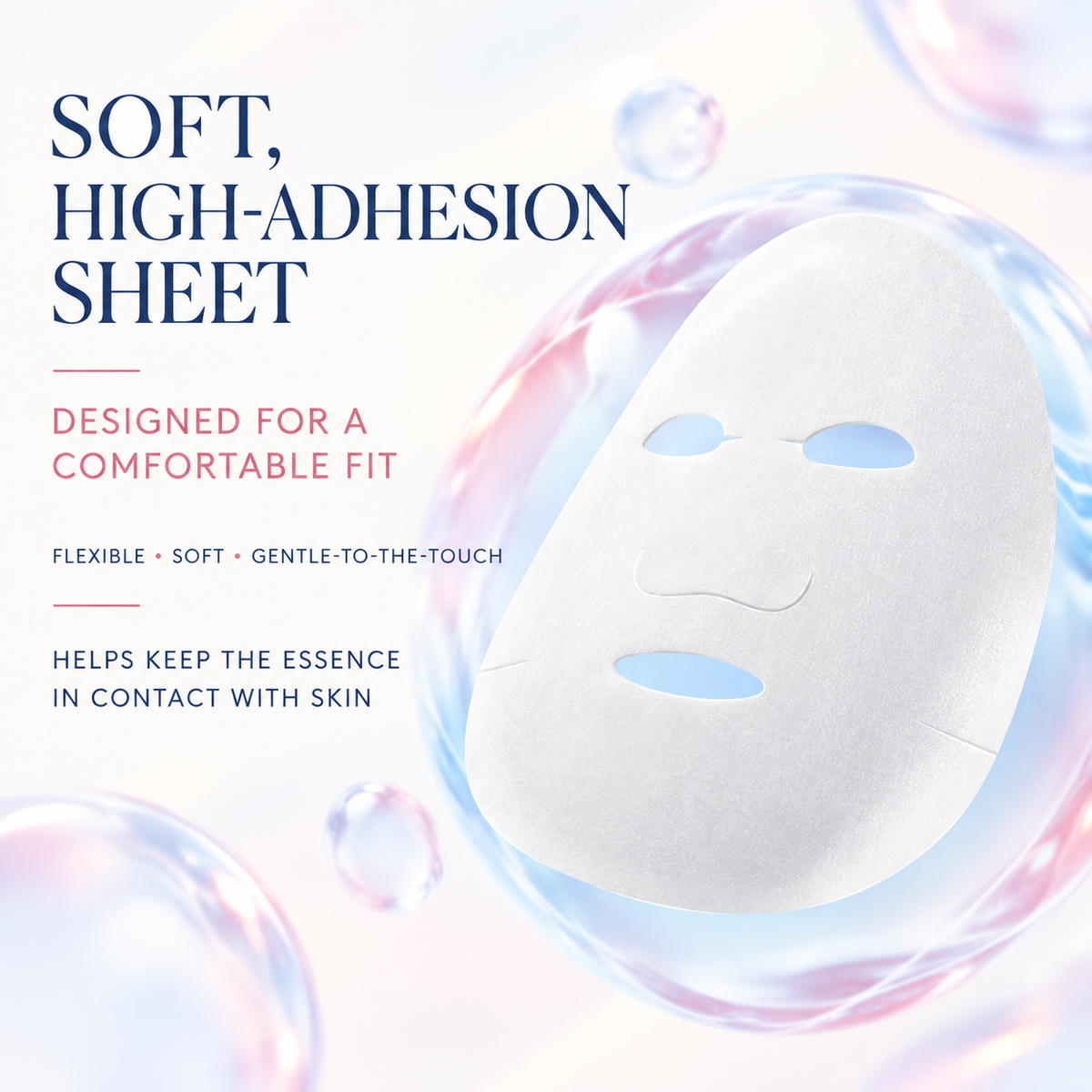Soft high-adhesion sheet mask
