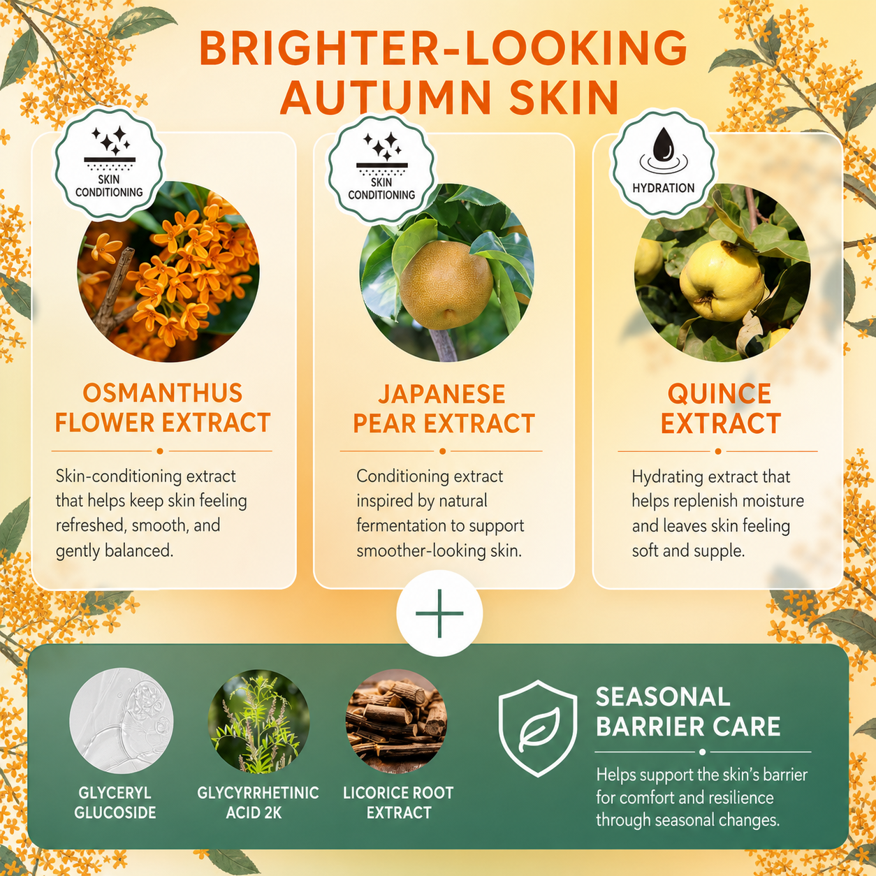 Premium LuLuLun Osmanthus face mask — featured ingredients