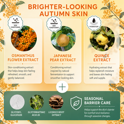 Premium LuLuLun Osmanthus face mask — featured ingredients