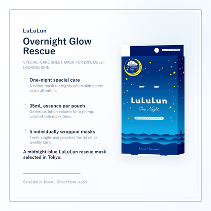 LuLuLun One Night Rescue Glowing Skin elegant overview
