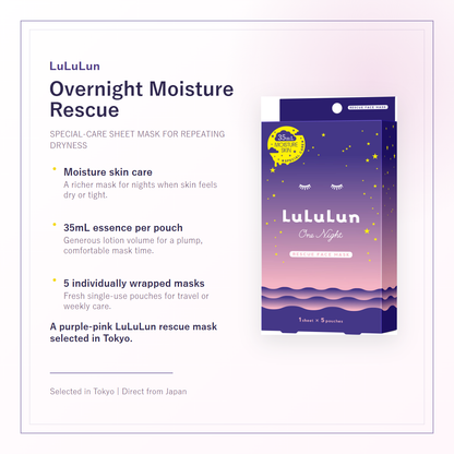 LuLuLun One Night Rescue Moisture Skin elegant overview