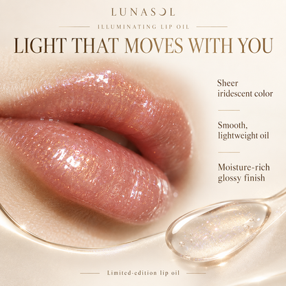Sheer iridescent color and moisture-rich glossy finish