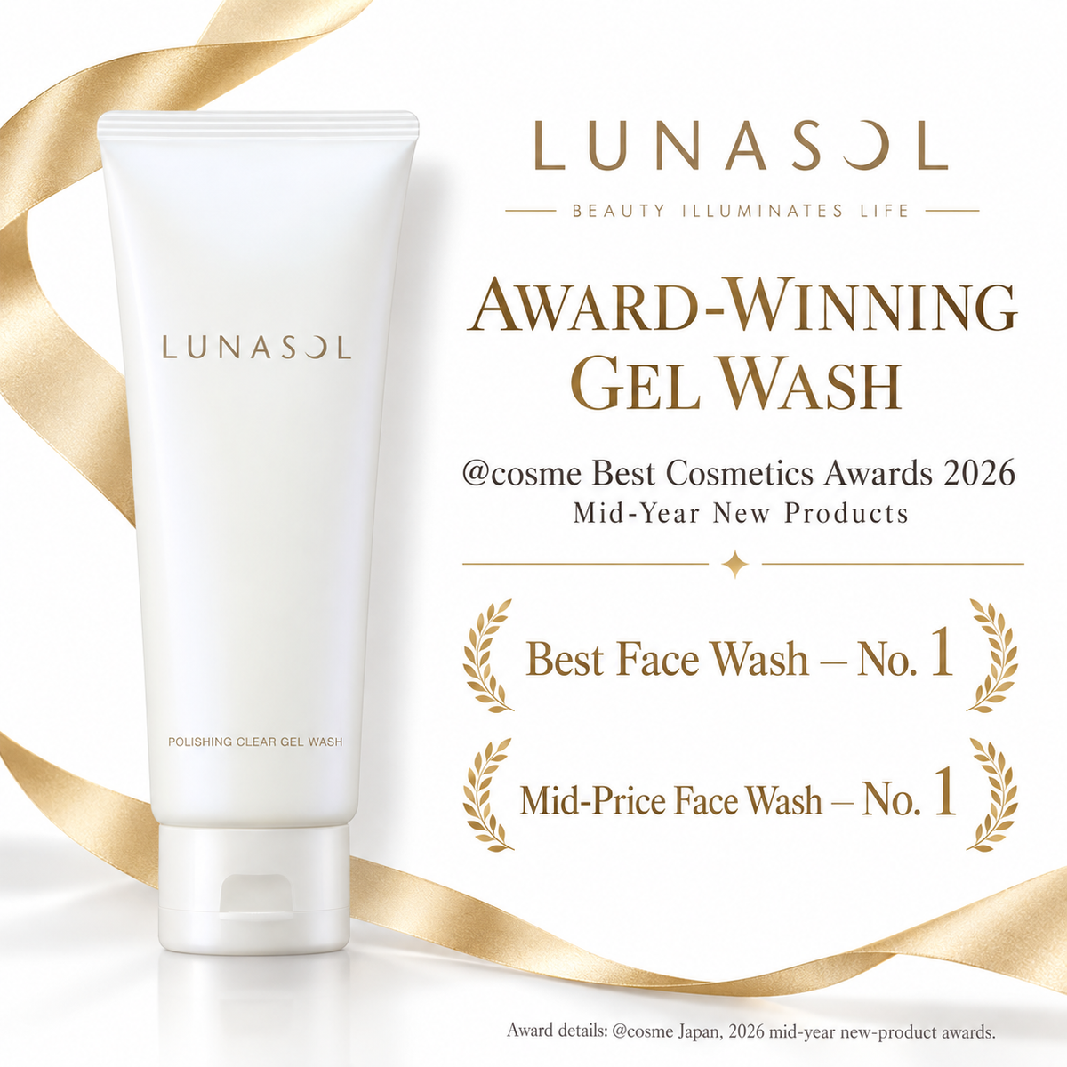 2026 @cosme mid-year face wash award details