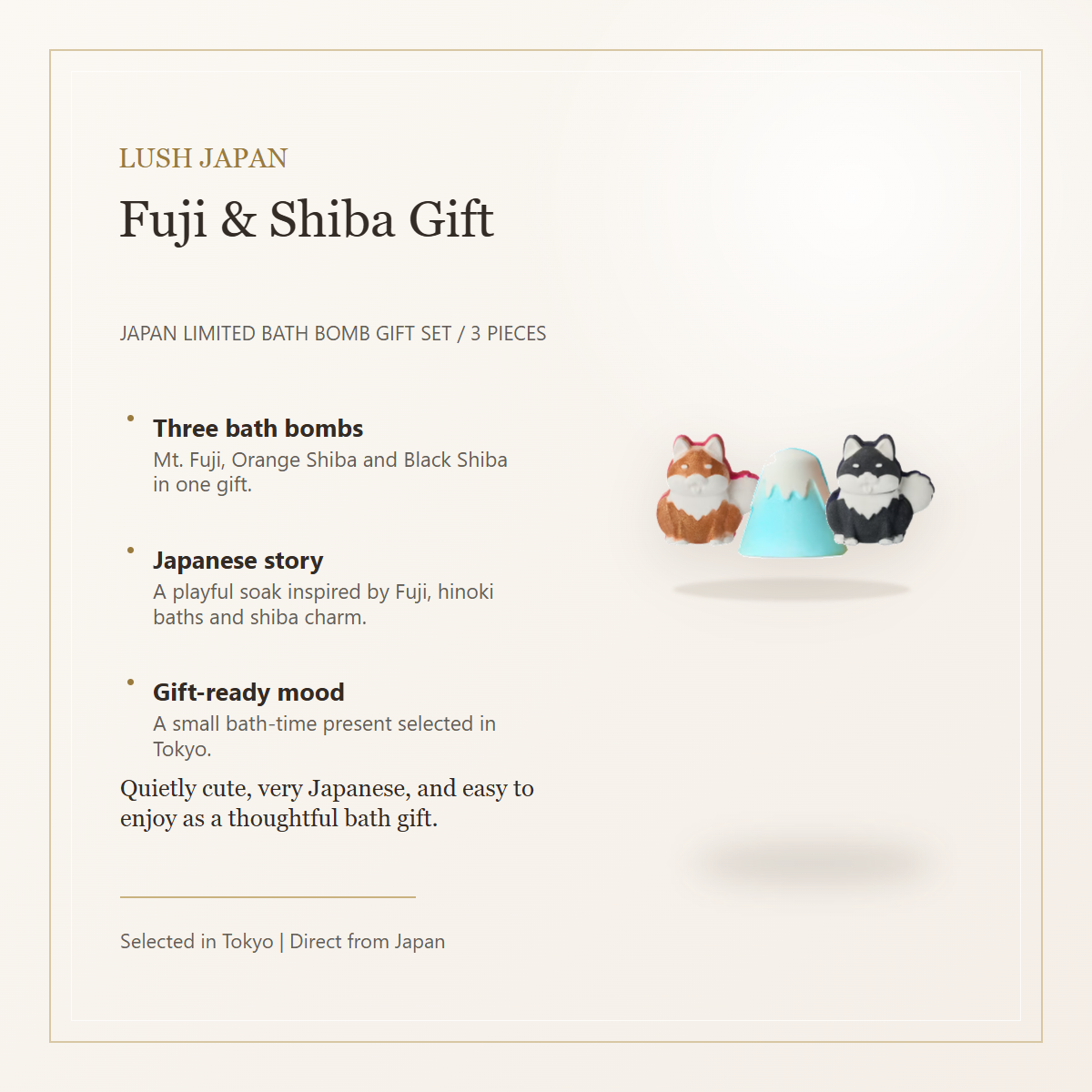 LUSH Fuji and Shiba gift set overview
