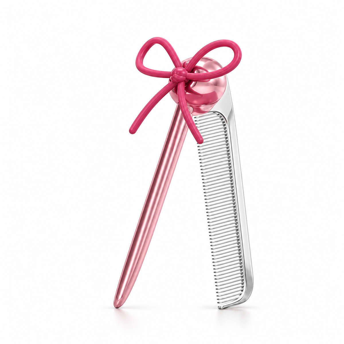 medicube x FOREVER:CHERRY Ribbon Cherry Glass Hair Comb in pink, single comb