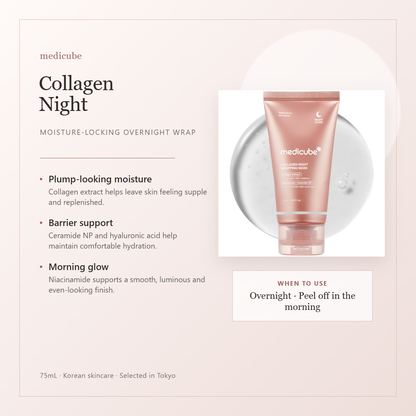 Medicube Collagen Night Wrapping Mask features