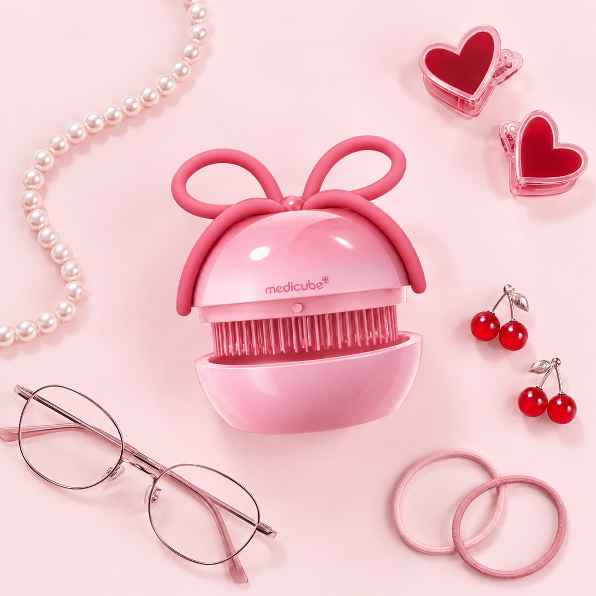 MEDICUBE Ribbon Cherry Glass Hair Brush – Tokyo Plus